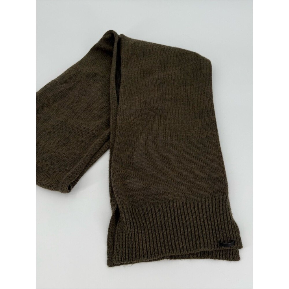 AllSaints Men's Marled Wool Blend Knit Scarf | Olive | One Size